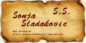 Sonja Sladaković vizit kartica